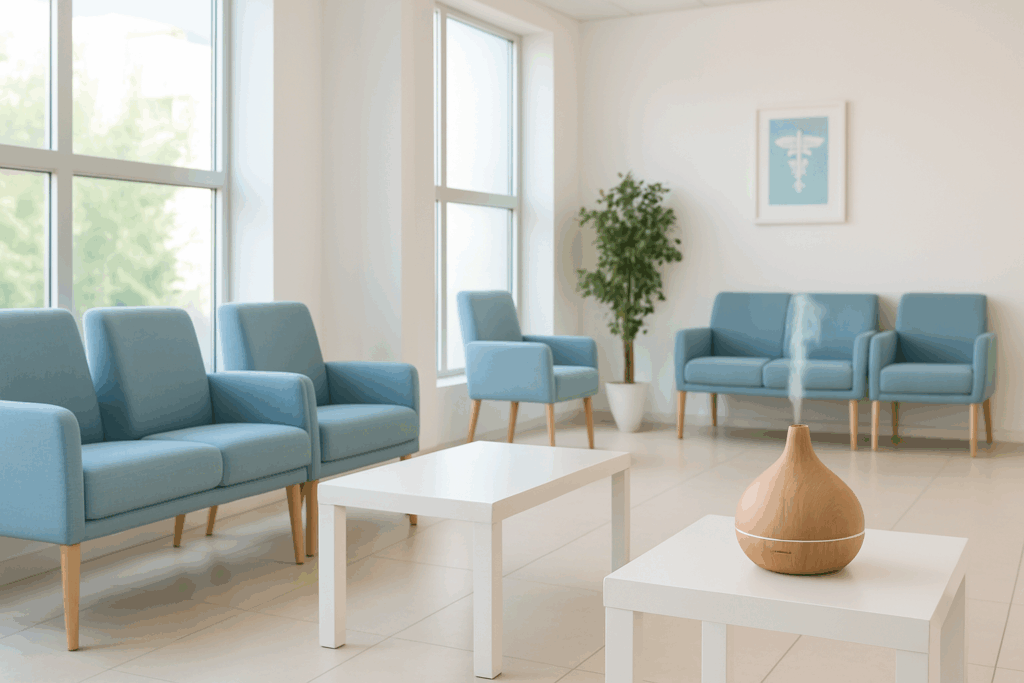  sala de espera com difusor de ambientes