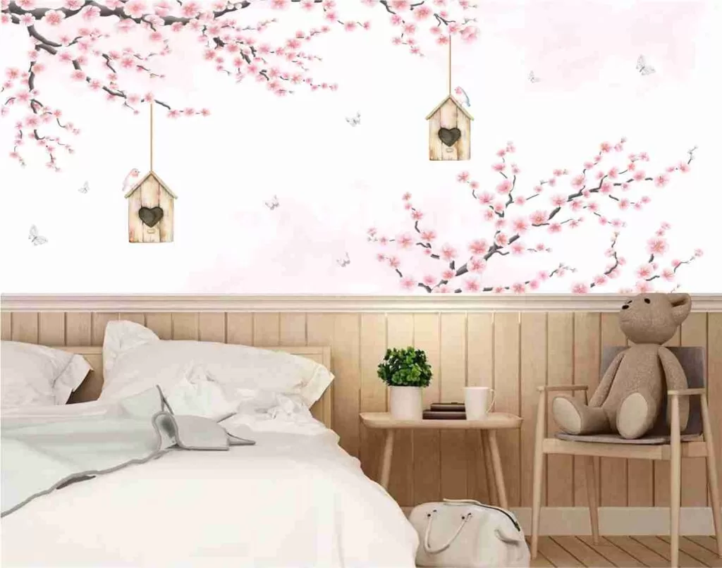 Papel de parece com flor de cerejeira
