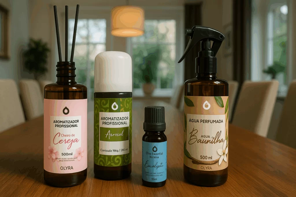 formas de dispersão de aromas.