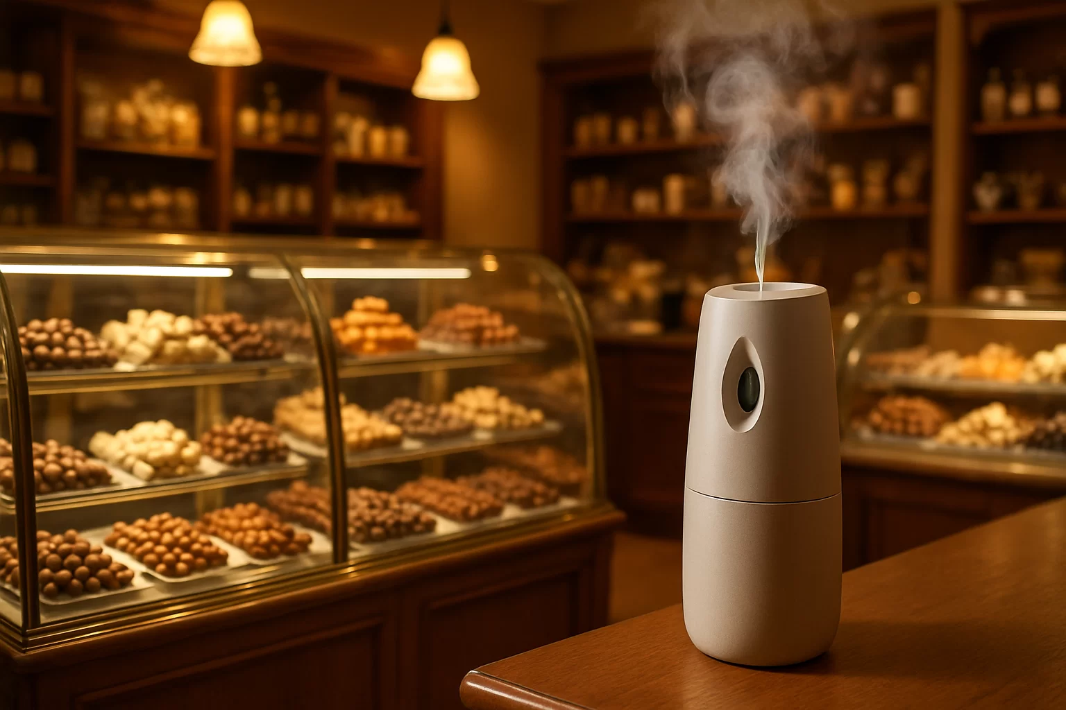 Como aromatizar confeitaria: aparelho de aromatizador em confeitaria.