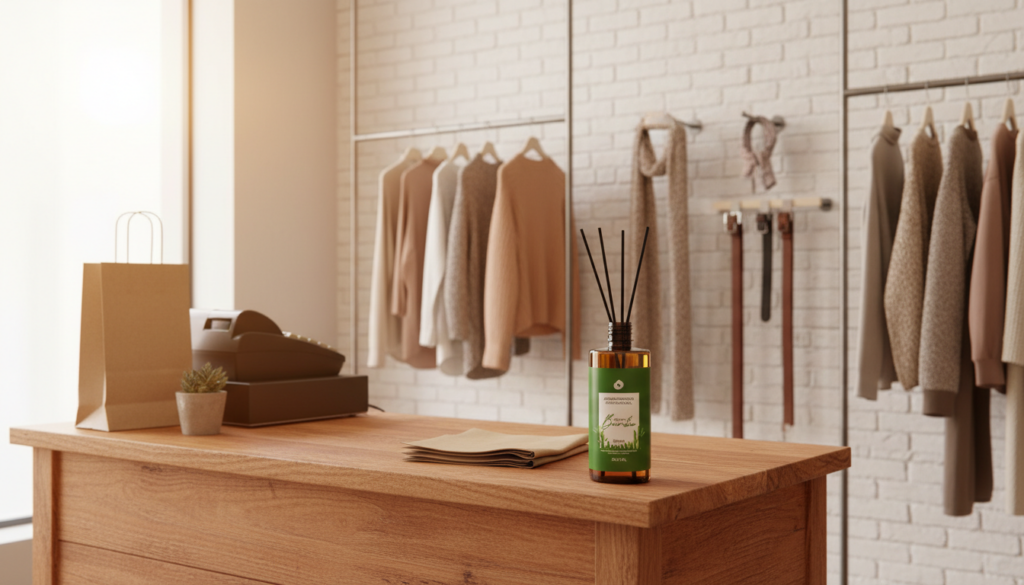 aromatizador em loja de roupa