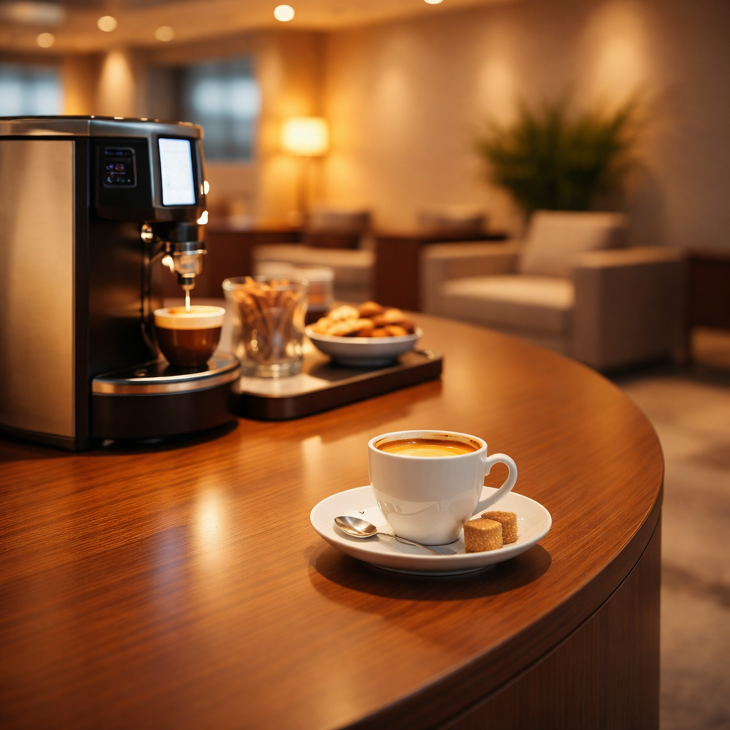 Recepção com café