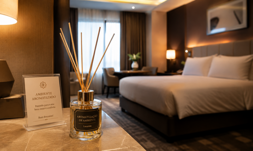 quarto de hotel com aromatização